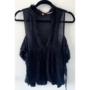 Free People Fringed Off-the-Shoulder Tank